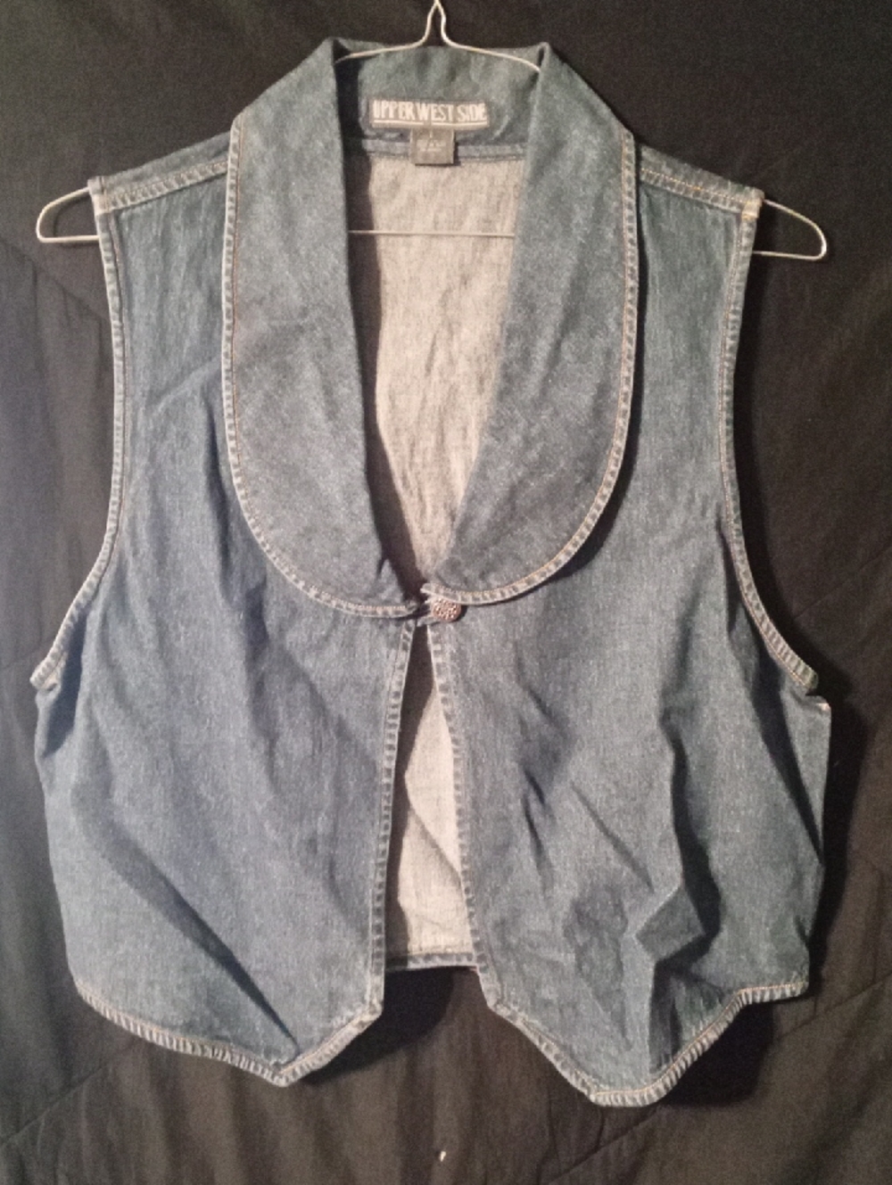 Women's Blue Denim Vest Jacket